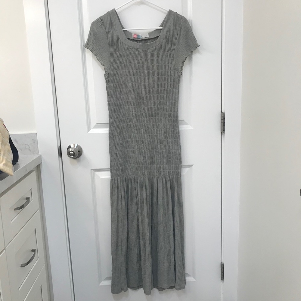 Free People Smocked Midi Dress - XS